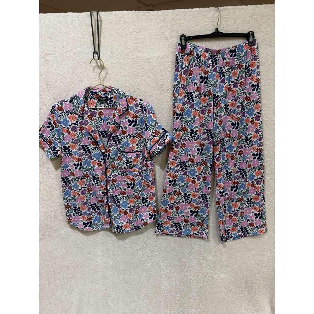 Kate Spade New York Floral Pajama Set S Multicolor Short Sleeve Garden Lounge